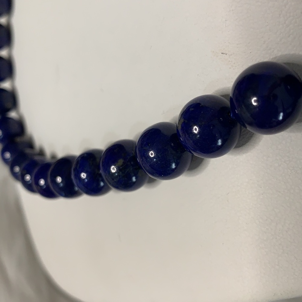 Jai Blue Lapis Bead Necklace - Picture 3 of 7